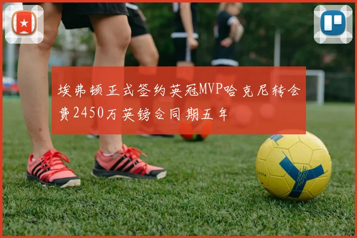 埃弗顿正式签约英冠MVP哈克尼转会费2450万英镑合同期五年